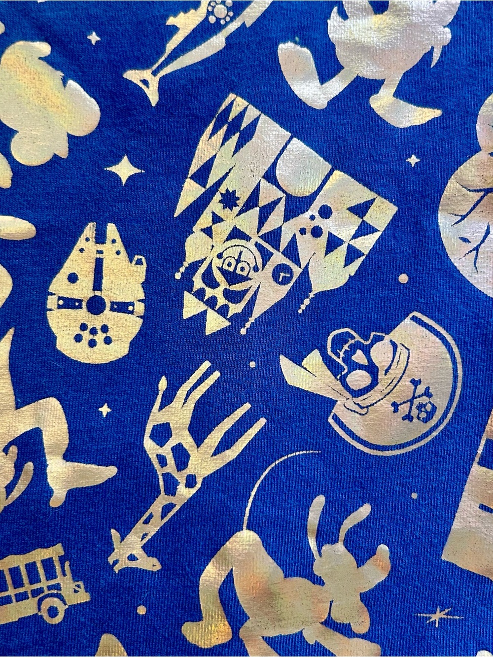 Disney 50th Anniversary Blue & Gold Character Print Tank Top - Picture 3 of 6